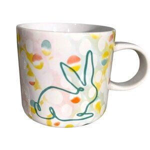 Starbucks 12 Oz Ceramic Mug With Bunny Pattern